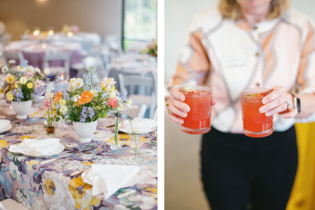 Bridal shower floral decor