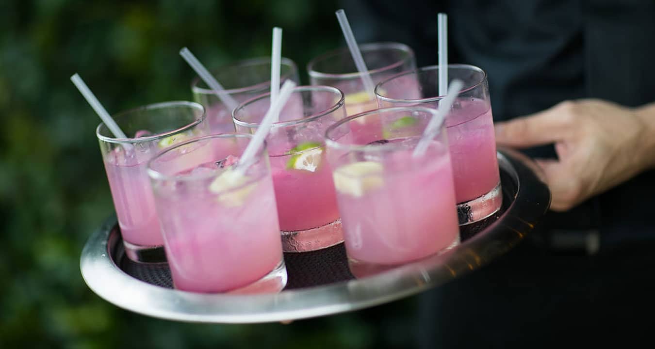 signature cocktails served on a tray