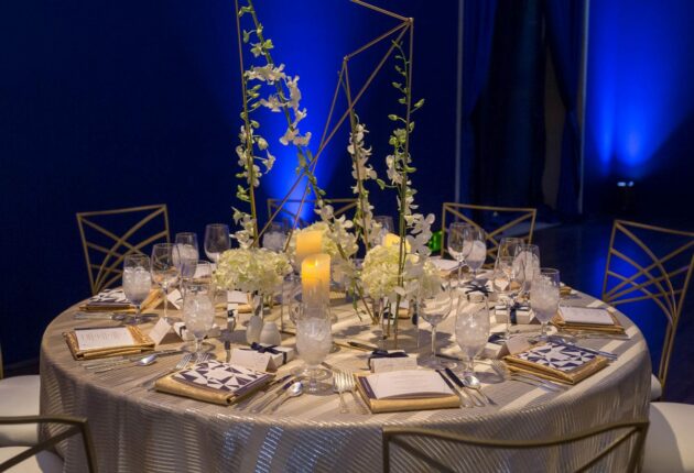Table setting at a gala