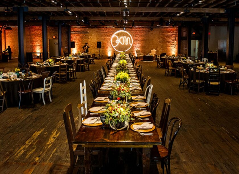 rehearsal dinner room setup by Crave Catering