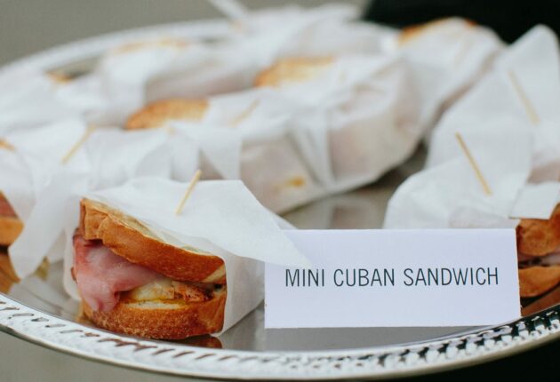Mini cuban sandwich by Crave Catering