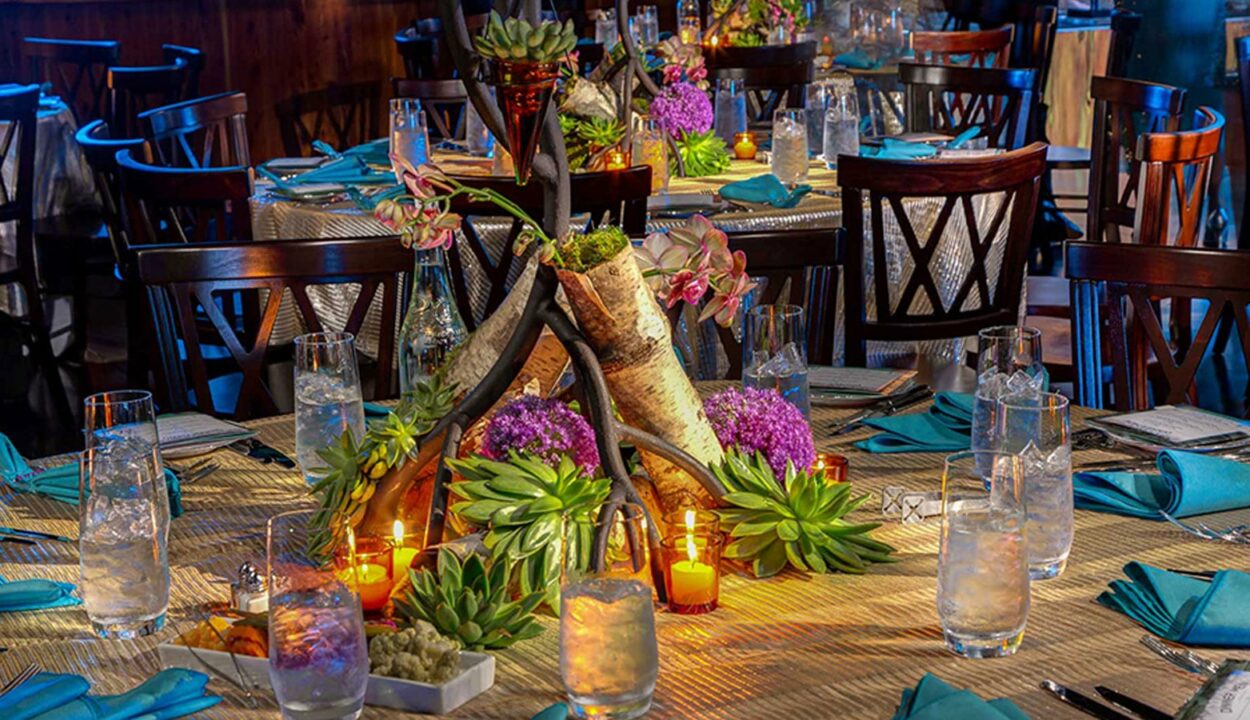 table center piece at a gala