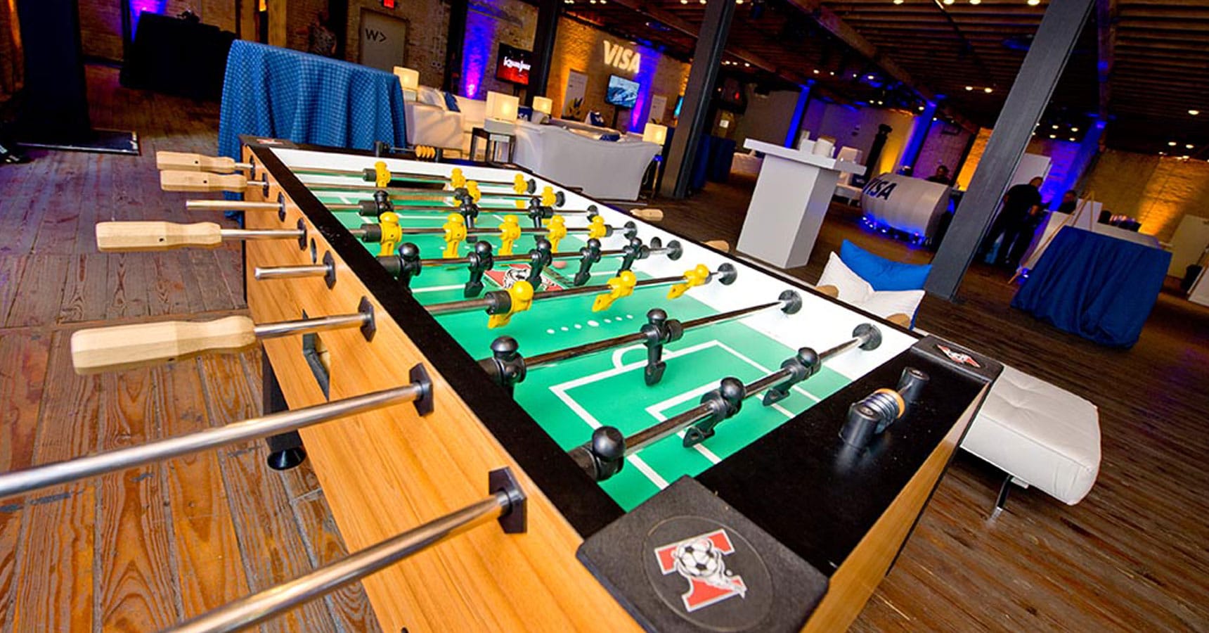 Foosball table at a corporate event